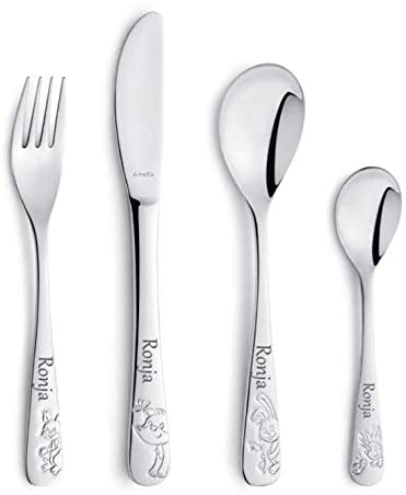 Kinderbesteck mit Namensgravur/Motiv Waldfreunde