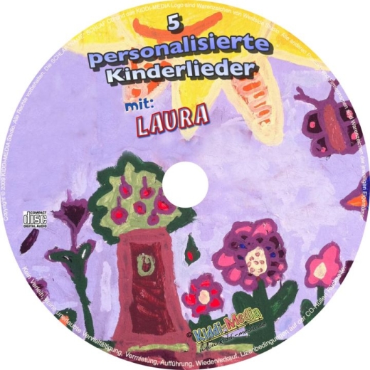 5 personalisierte Kinderlieder auf CD