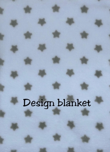 Babydecke inklusive Trösterchen mit Name und Geburtsdatum Bestickt/kuschelig weich / 1A Qualität (Grau Elefant Sterne)