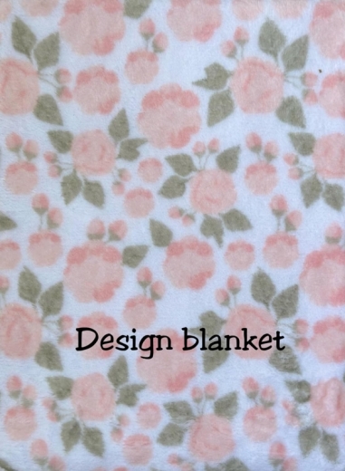 KIDDI-MEDIA Babydecke inklusive Trösterchen mit Name und Geburtsdatum Bestickt/kuschelig weich / 1A Qualität (Rosa Elefant Blumen)