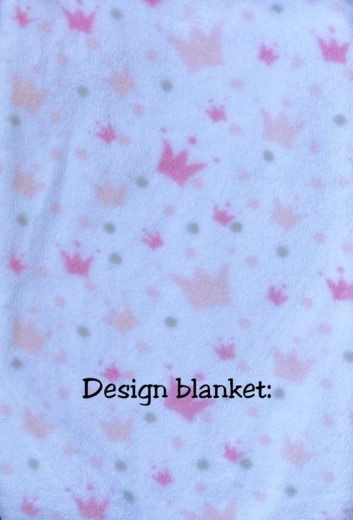 Babydecke inklusive Trösterchen mit Name und Geburtsdatum Bestickt/kuschelig weich / 1A Qualität (Prinzessin 3)