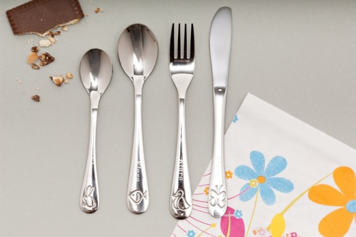 Kinderbesteck mit NamensGravur Motiv "TIERE"