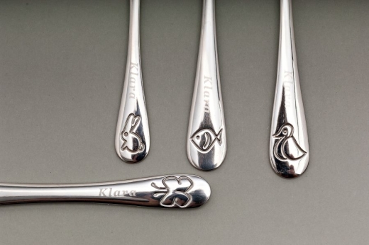 Kinderbesteck mit NamensGravur Motiv "TIERE"