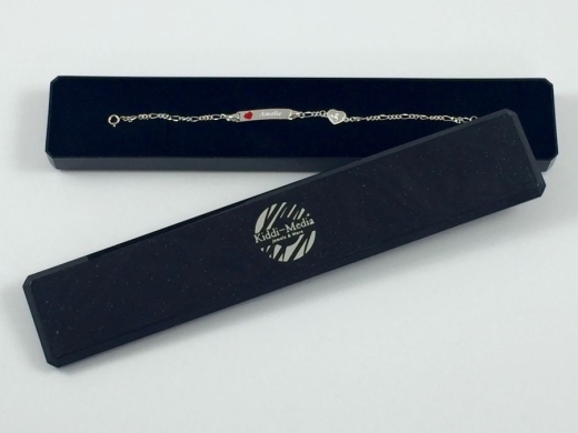 ID Armband mit Gravur / mit rotem Herz und Engel