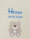 Babydecke - bestickt mit Name - Beige - BÄR (extra Flausch)