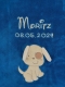 Babydecke - bestickt mit Name - Brillantblau HUND