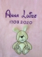 Babydecke - bestickt mit Name - Rosa HASE