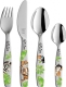 Kinderbesteck mit Namens-Gravur Marke: ZWILLING / Motiv: JUNGLE (farbig)
