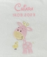 Babydecke - bestickt mit Name - Weiss GIRAFFE Rosa