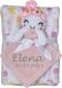 Babydecke inklusive Trösterchen mit Name und Geburtsdatum Bestickt/kuschelig weich / 1A Qualität (Blumenmädchen 1)