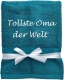 Handtuch mit personalisierter Bestickung wie z.B. Name / 30x50 cm / 100x50 cm / 70x140 cm / Petrol