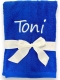 Handtuch mit personalisierter Bestickung wie z.B. Name / 30x50 cm / 100x50 cm / 70x140 cm / Royalblau