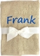 Handtuch mit personalisierter Bestickung wie z.B. Name / 30x50 cm / 100x50 cm / 70x140 cm / Beige