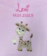Babydecke - bestickt mit Name - Rosa GIRAFFE