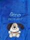 Babydecke - bestickt mit Name - Blau HUND