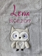Babydecke - bestickt mit Name - Grau EULE